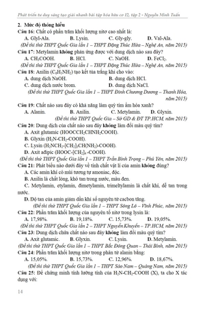 bộ phát triển tư duy sáng tạo giải nhanh bài tập trắc nghiệm hóa học hữu cơ 12 - tập 2 - Ảnh 15