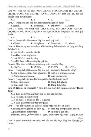 bộ phát triển tư duy sáng tạo giải nhanh bài tập trắc nghiệm hóa học hữu cơ 12 - tập 2 - Ảnh 17