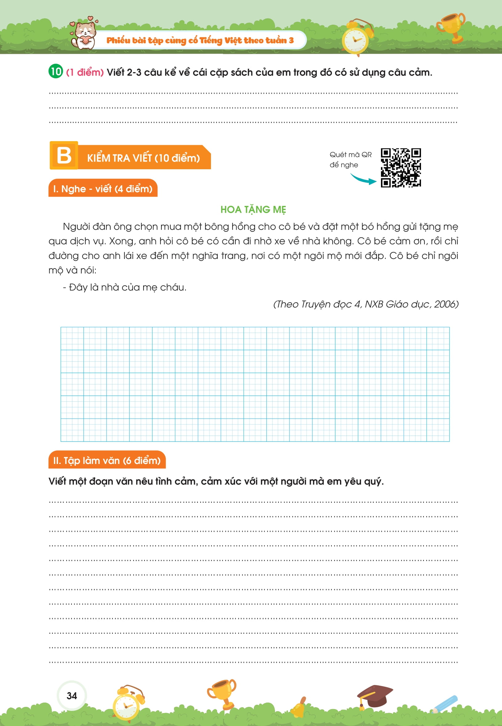 Bộ Phiếu Bài Tập Củng Cố Tiếng Việt Theo Tuần 3 - Ảnh 11