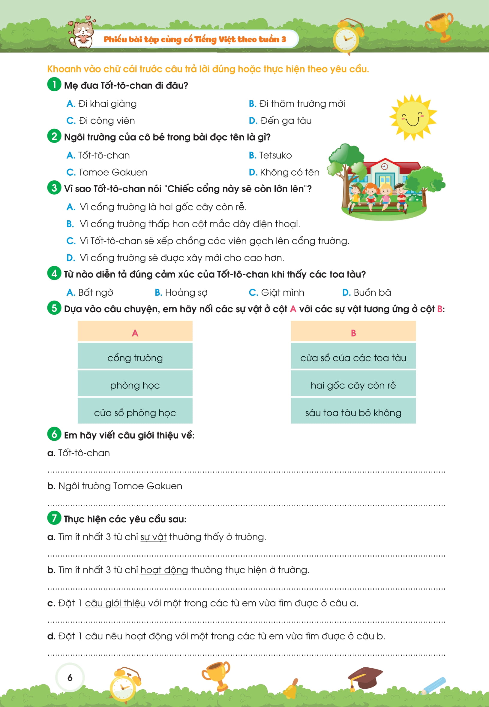 Bộ Phiếu Bài Tập Củng Cố Tiếng Việt Theo Tuần 3 - Ảnh 7