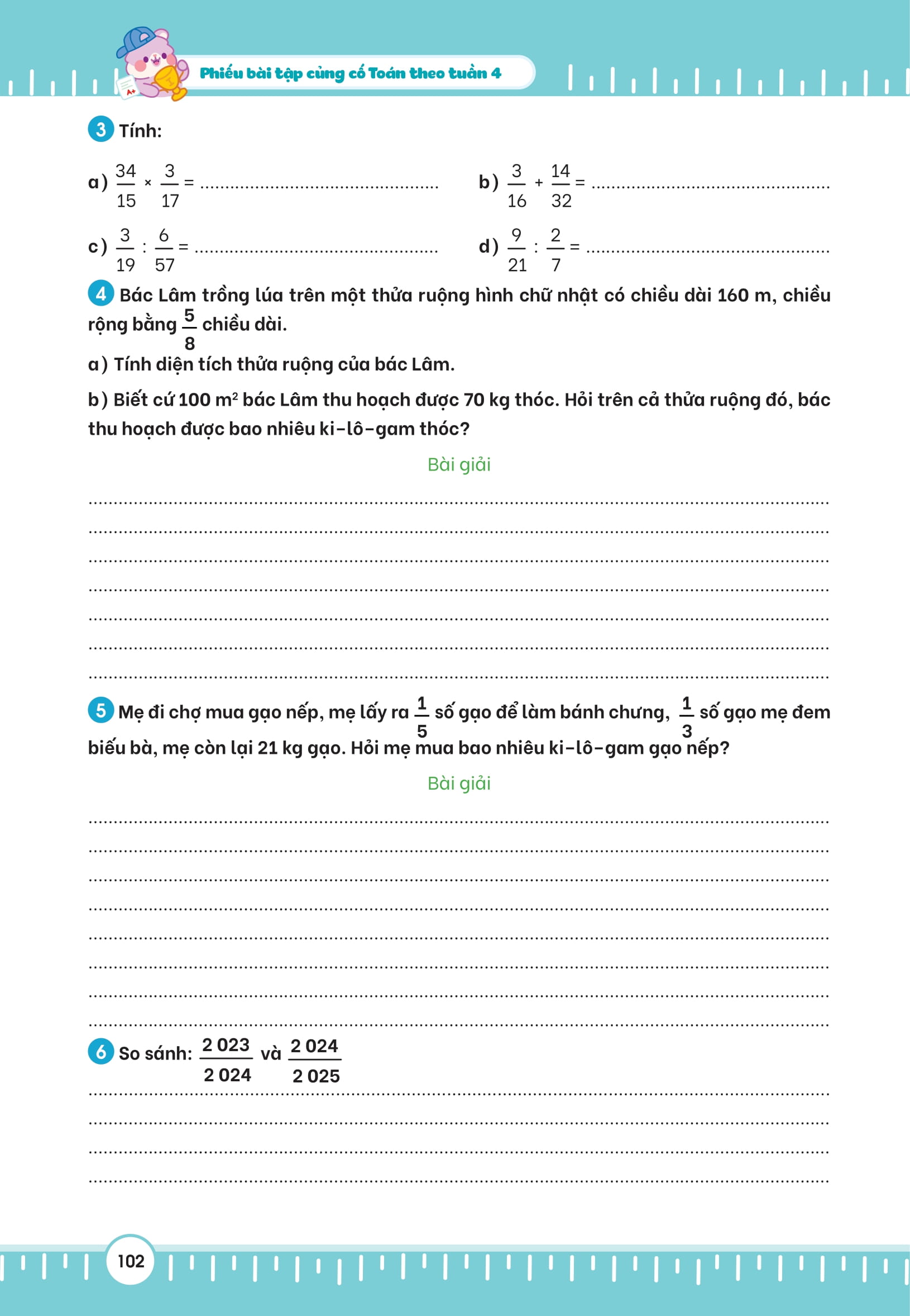 Bộ
						
										
										Phiếu Bài Tập Củng Cố Toán Theo Tuần 4 - Ảnh 17