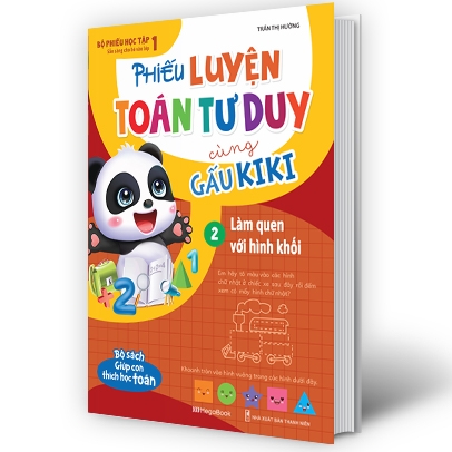 bộ phiếu luyện toán tư duy cùng gấu kiki 2: làm quen với hình khối - Ảnh 3