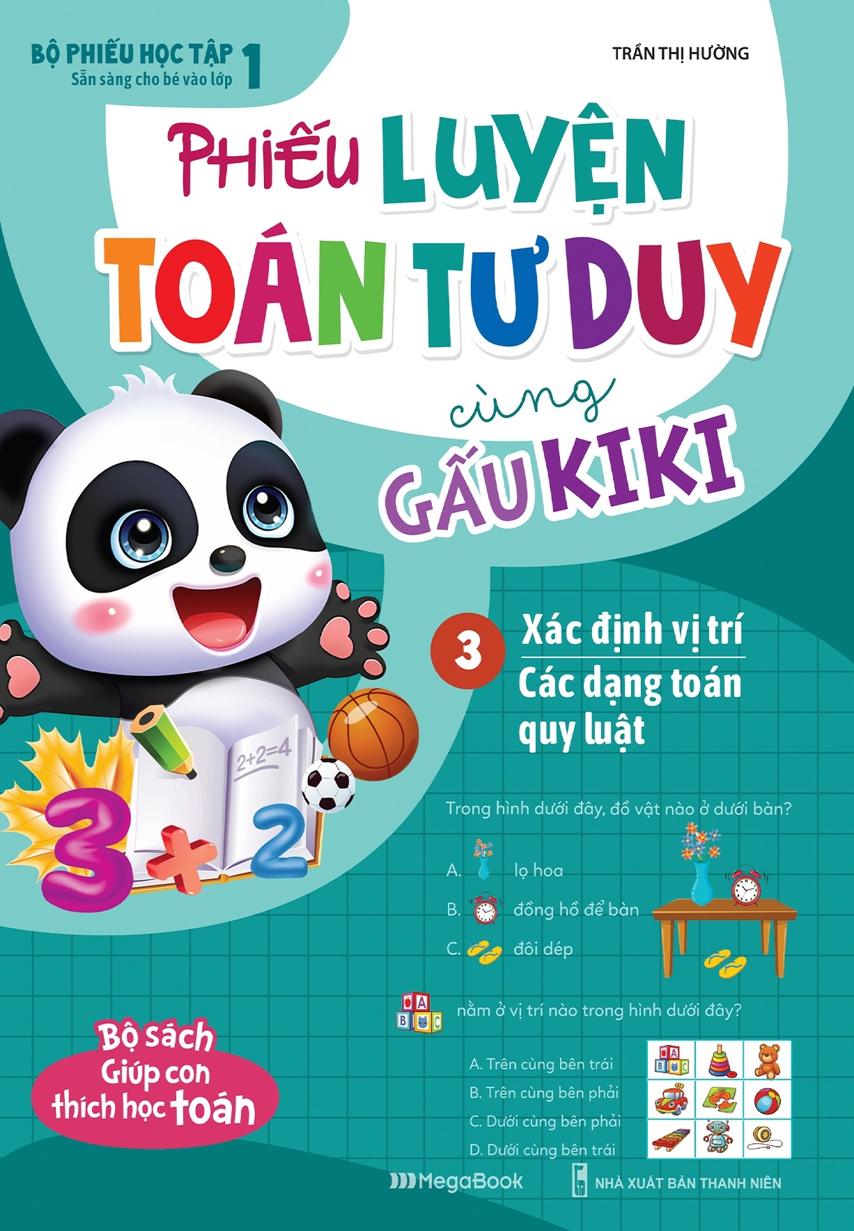 bộ phiếu luyện toán tư duy cùng gấu kiki 3: xác định vị trí - các dạng toán quy luật - Ảnh 2
