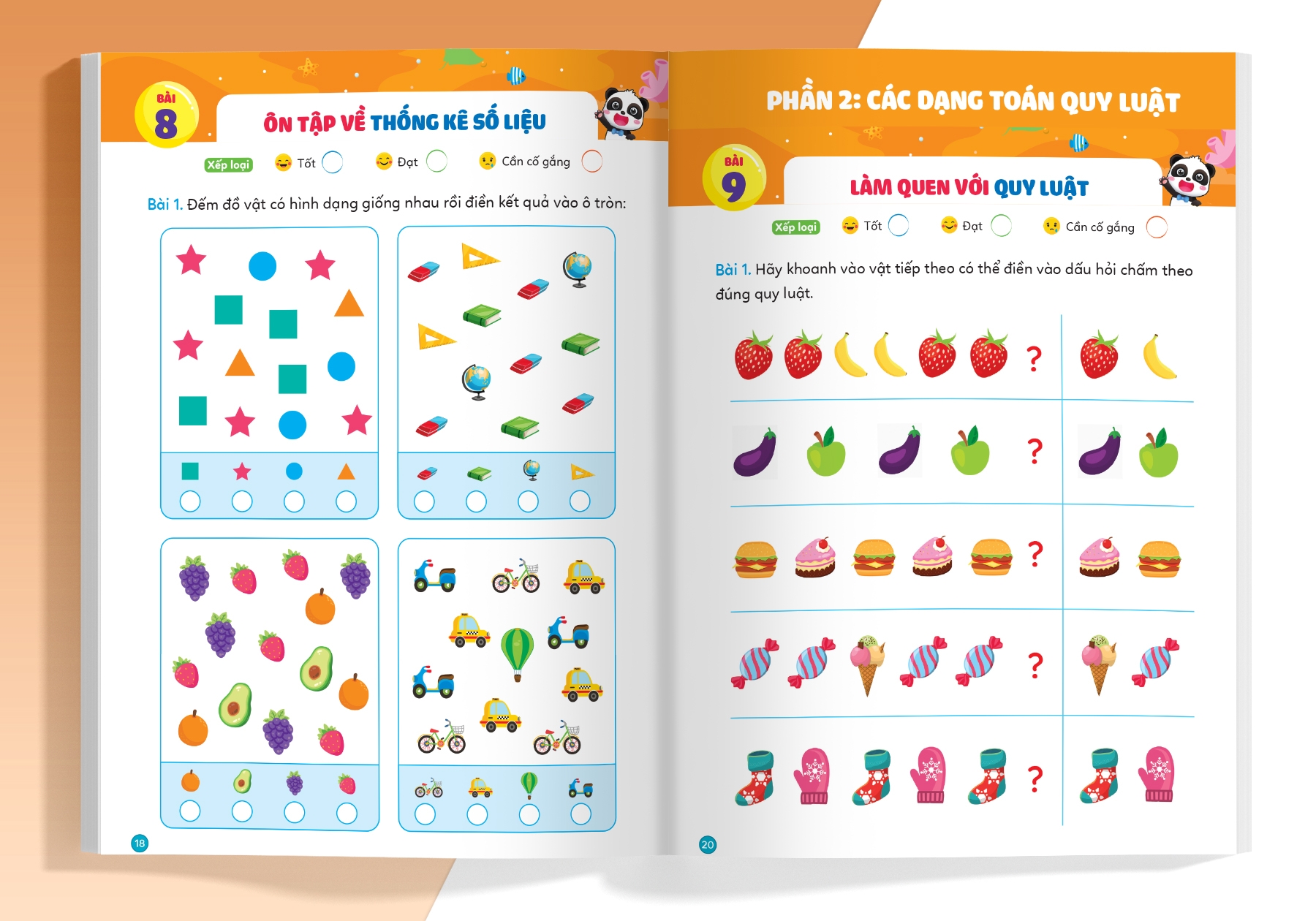 bộ phiếu luyện toán tư duy cùng gấu kiki 3: xác định vị trí - các dạng toán quy luật - Ảnh 6