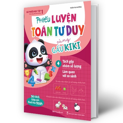 bộ phiếu luyện toán tư duy cùng gấu kiki 4: tách gộp nhóm số lượng - làm quen với so sánh - Ảnh 3
