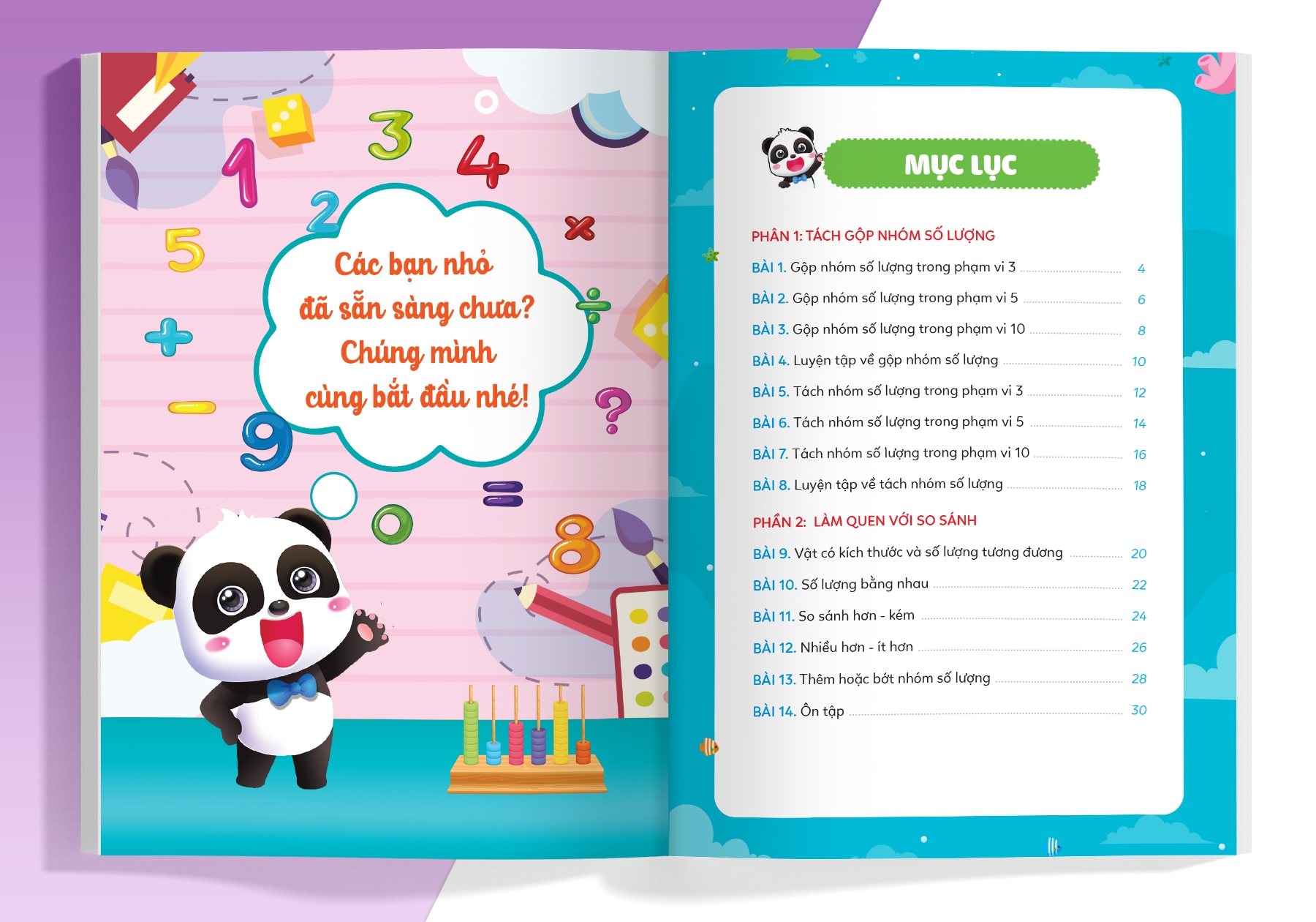 bộ phiếu luyện toán tư duy cùng gấu kiki 4: tách gộp nhóm số lượng - làm quen với so sánh - Ảnh 4