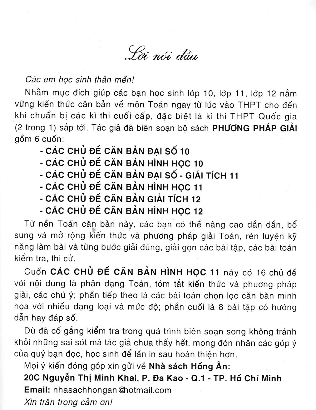 bộ phương pháp giải các chủ đề căn bản hình học 11 (dùng chung cho các bộ sgk hiện hành) - Ảnh 3