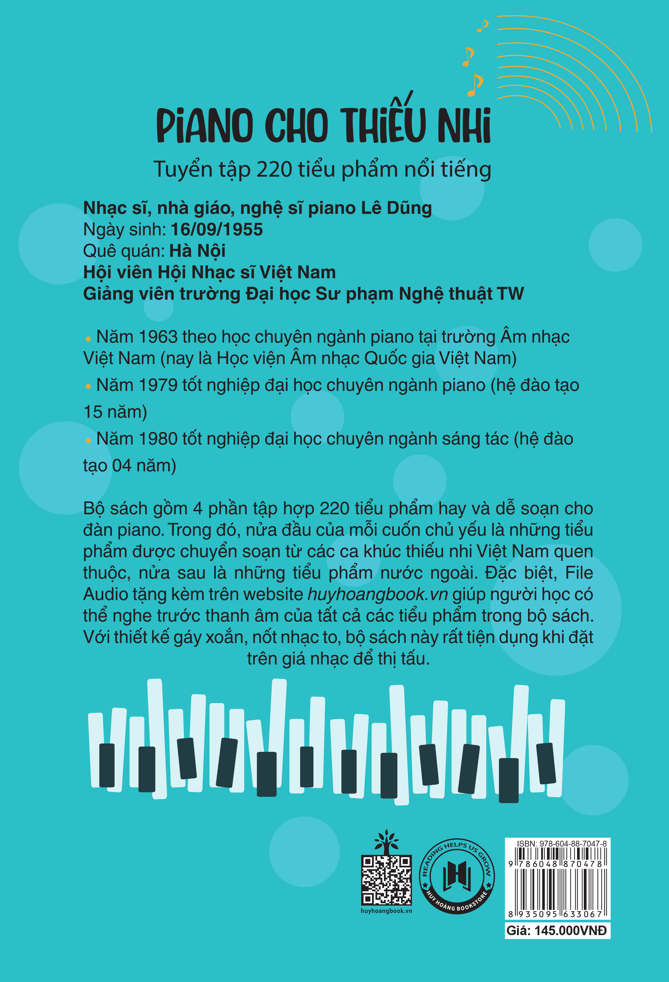 bộ piano cho thiếu nhi - tuyển tập 220 tiểu phẩm nổi tiếng - phần 1 (kèm file audio) (tái bản 2023) - Ảnh 3