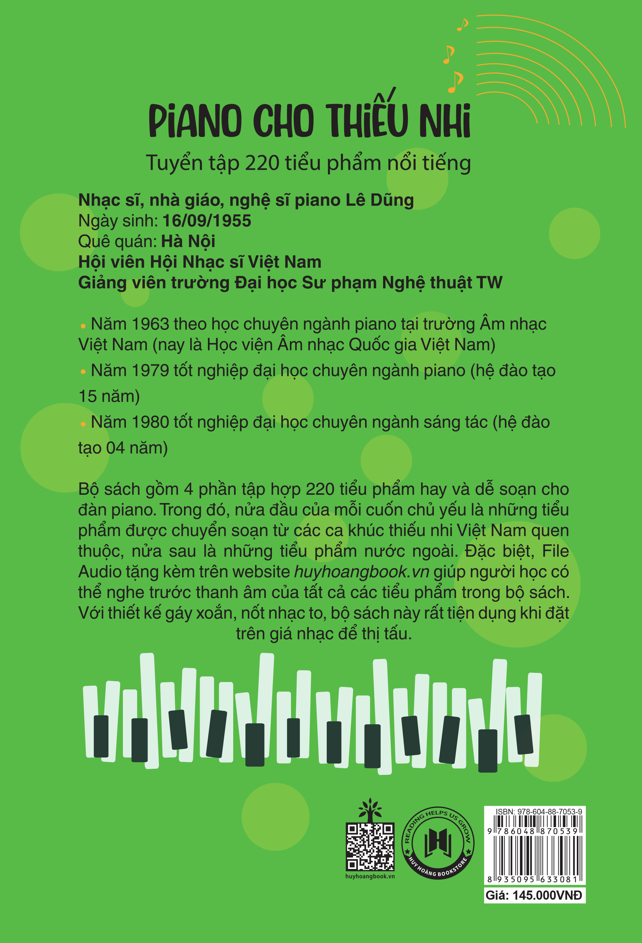 bộ piano cho thiếu nhi - tuyển tập 220 tiểu phẩm nổi tiếng - phần 3 (kèm file audio) (tái bản 2023) - Ảnh 3