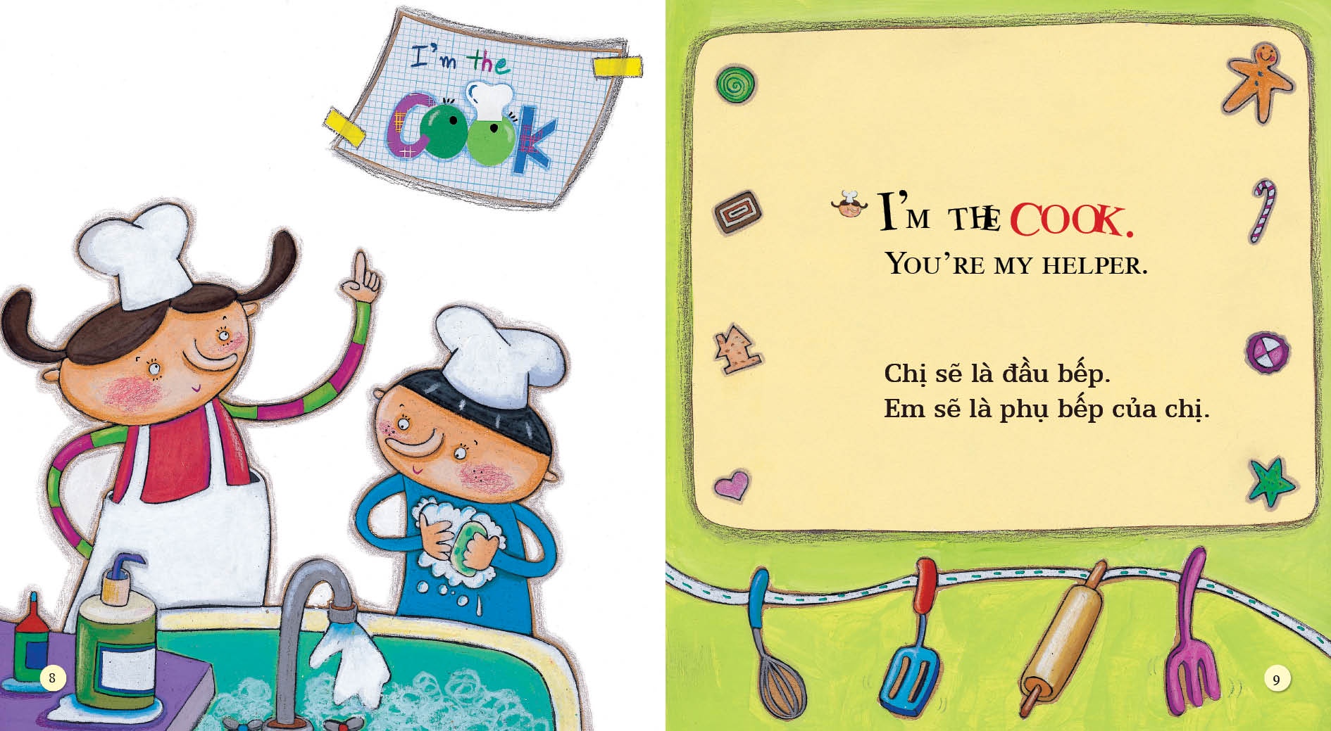 Bộ Playtime In English - Level 2 - The Running Cookie Man - Cậu Bé Bánh Quy Đang Chạy - Ảnh 4