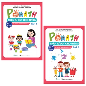 bộ pomath - toán tư duy cho trẻ em 6 - 7 tuổi (tập 1 + 2) (bộ 2 tập) - Ảnh 2