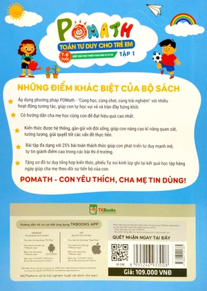 bộ pomath - toán tư duy cho trẻ em 7 - 8 tuổi (tập 1 + 2) (bộ 2 tập) - Ảnh 5