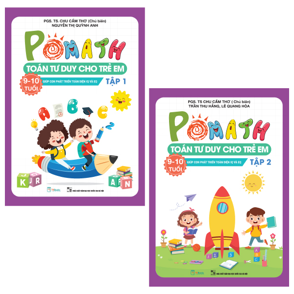 bộ pomath - toán tư duy cho trẻ em 9 - 10 tuổi (tập 1 + 2) (bộ 2 tập)