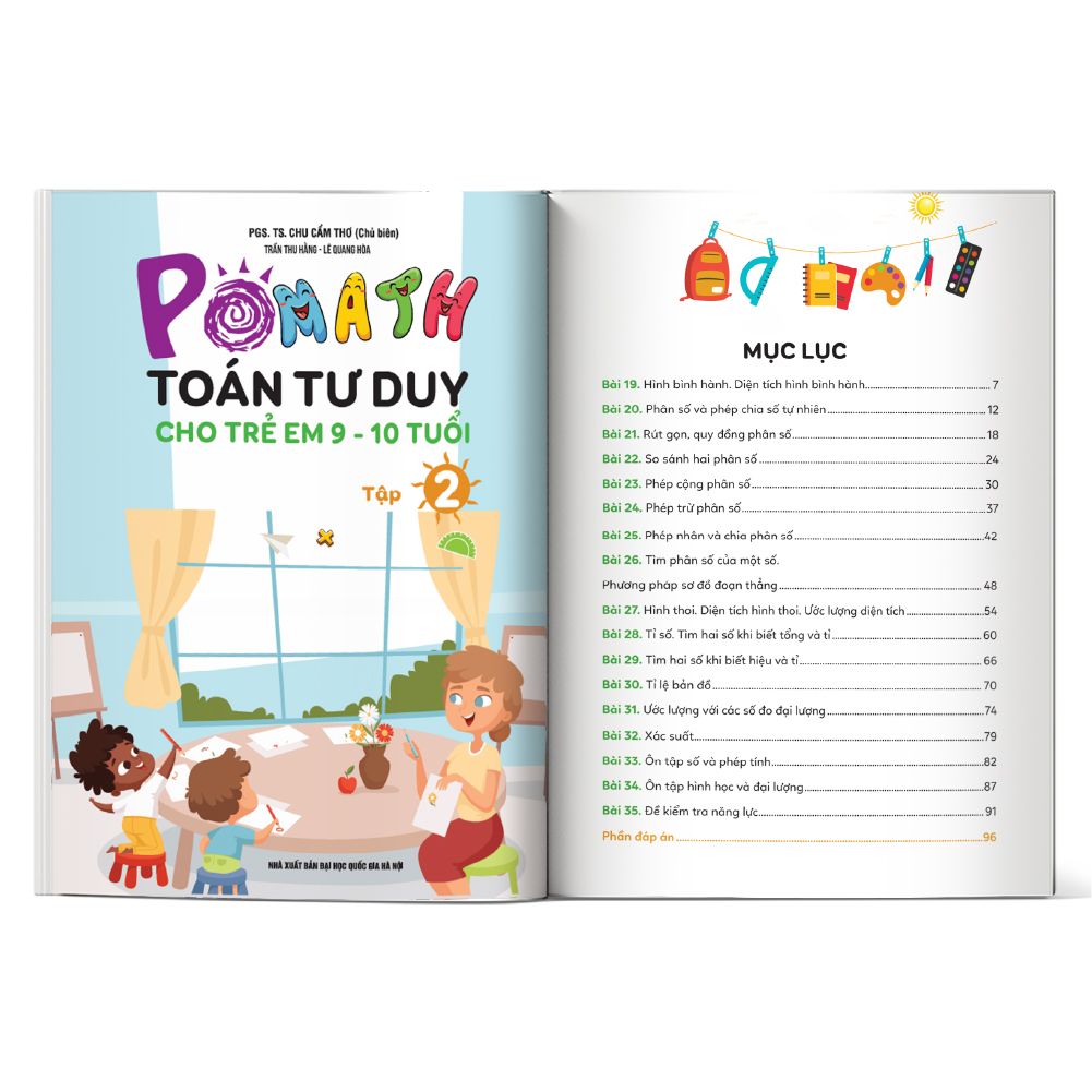 Bộ Pomath - Toán Tư Duy Cho Trẻ Em - 9-10 Tuổi - Tập 2 - Ảnh 3