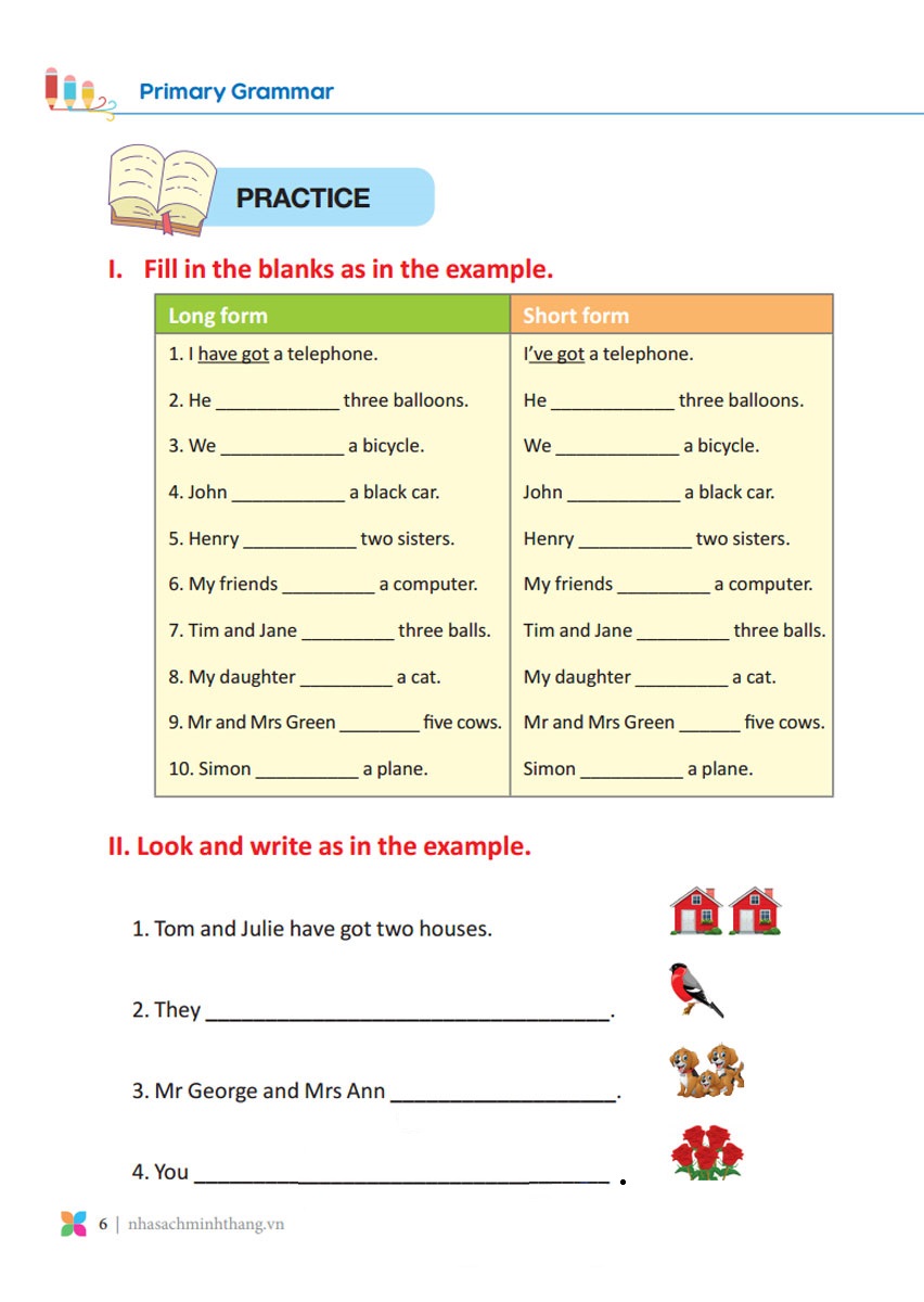 bộ primary grammar - ngữ pháp tiếng anh theo chủ đề lớp 3 - tập 2 - Ảnh 6