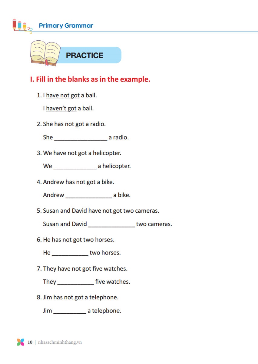 bộ primary grammar - ngữ pháp tiếng anh theo chủ đề lớp 3 - tập 2 - Ảnh 8