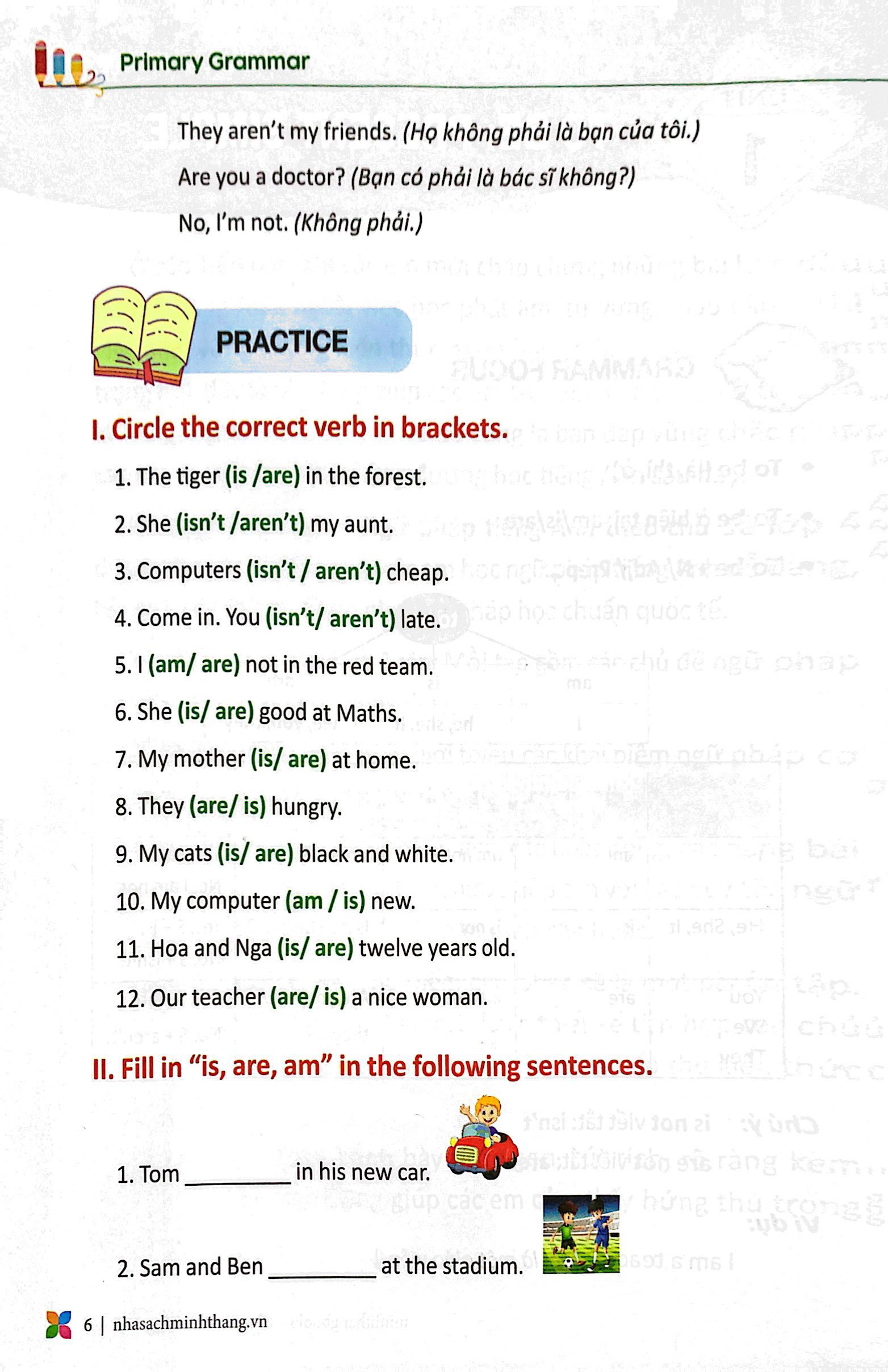 bộ primary grammar - ngữ pháp tiếng anh theo chủ đề lớp 4 - tập 1 (tái bản 2023) - Ảnh 5