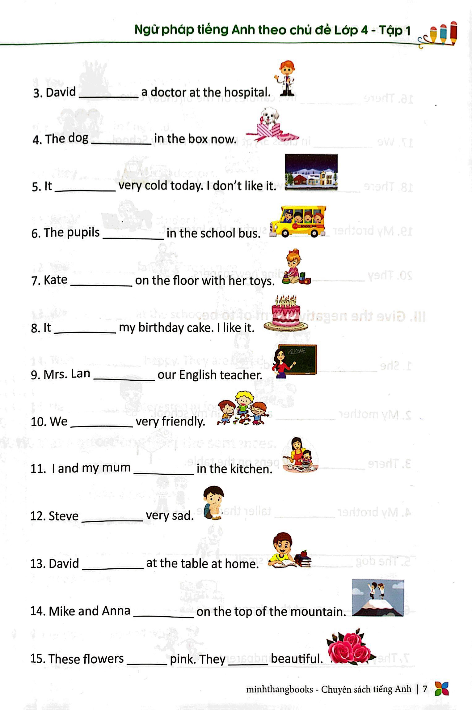 bộ primary grammar - ngữ pháp tiếng anh theo chủ đề lớp 4 - tập 1 (tái bản 2023) - Ảnh 6