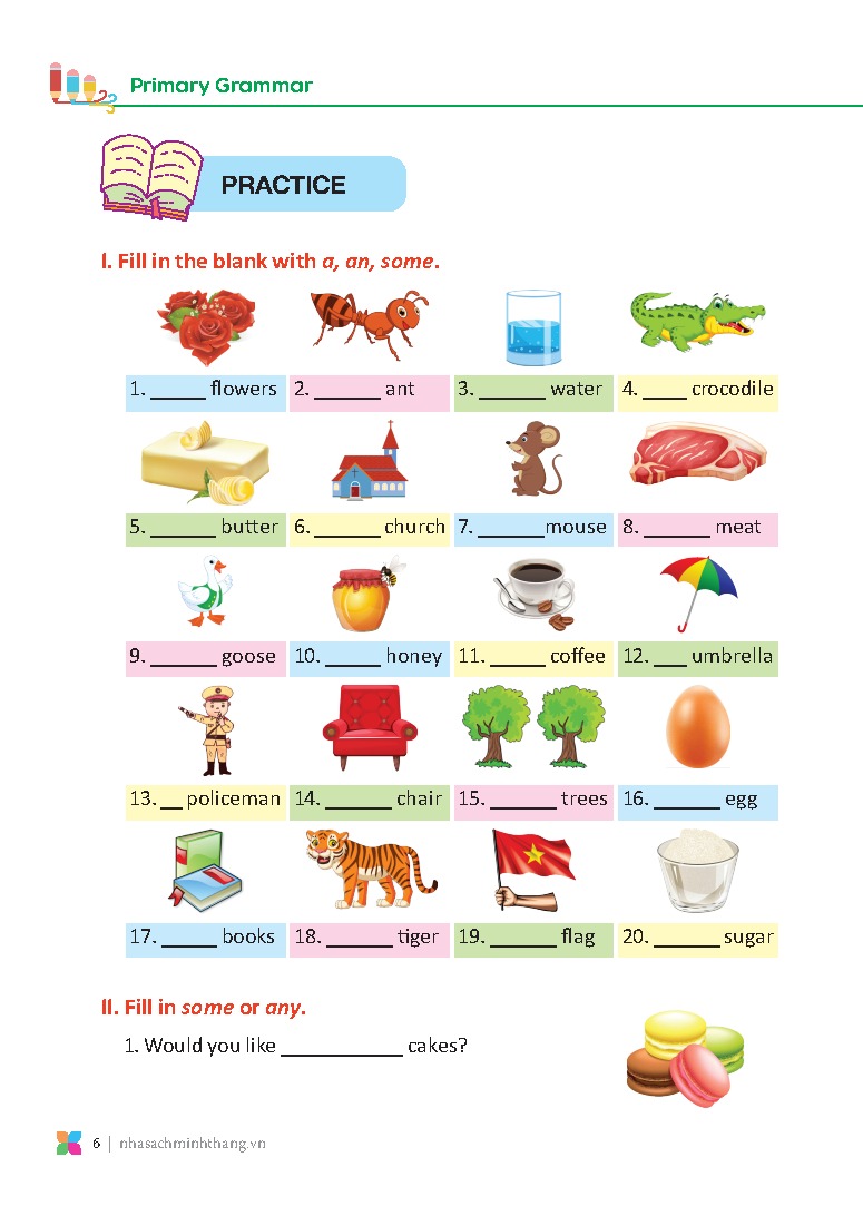 bộ primary grammar - ngữ pháp tiếng anh theo chủ đề lớp 5 - tập 1 - Ảnh 6