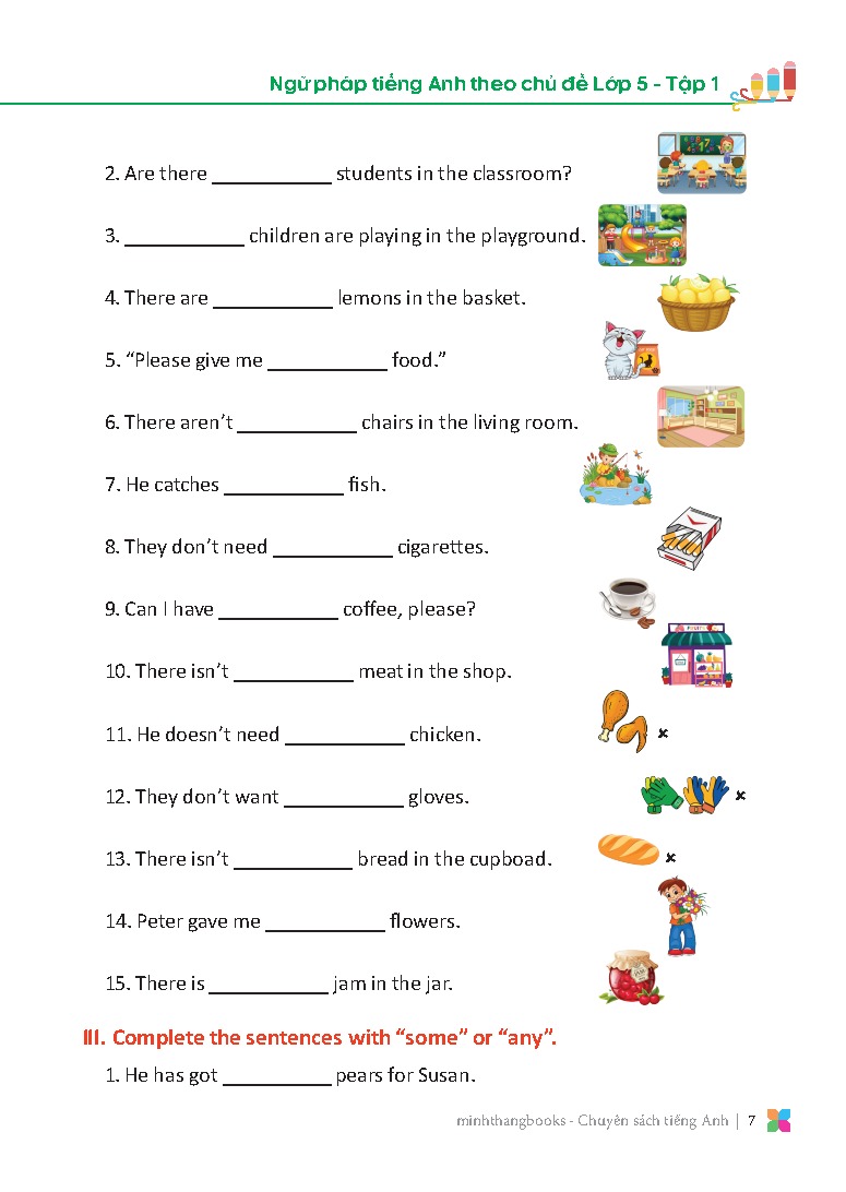 bộ primary grammar - ngữ pháp tiếng anh theo chủ đề lớp 5 - tập 1 - Ảnh 7