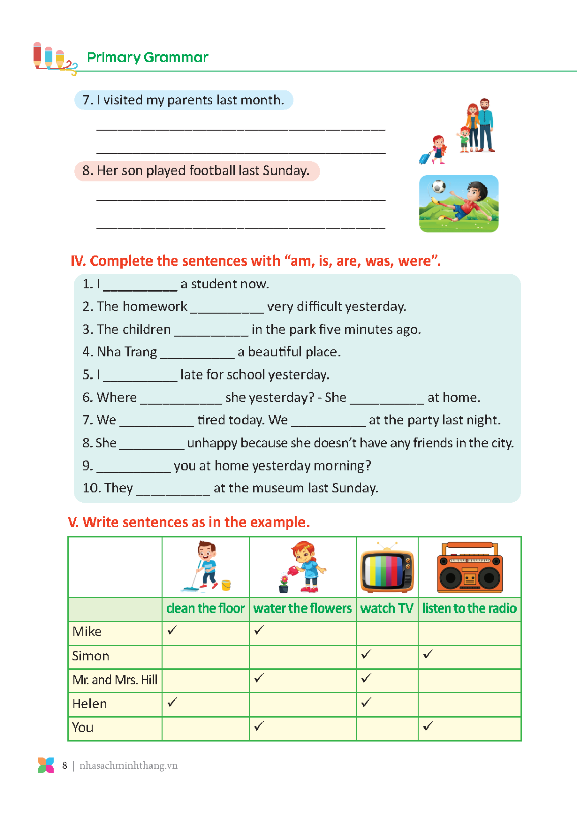 bộ primary grammar - ngữ pháp tiếng anh theo chủ đề lớp 5 - tập 2 (tái bản 2024) - Ảnh 5