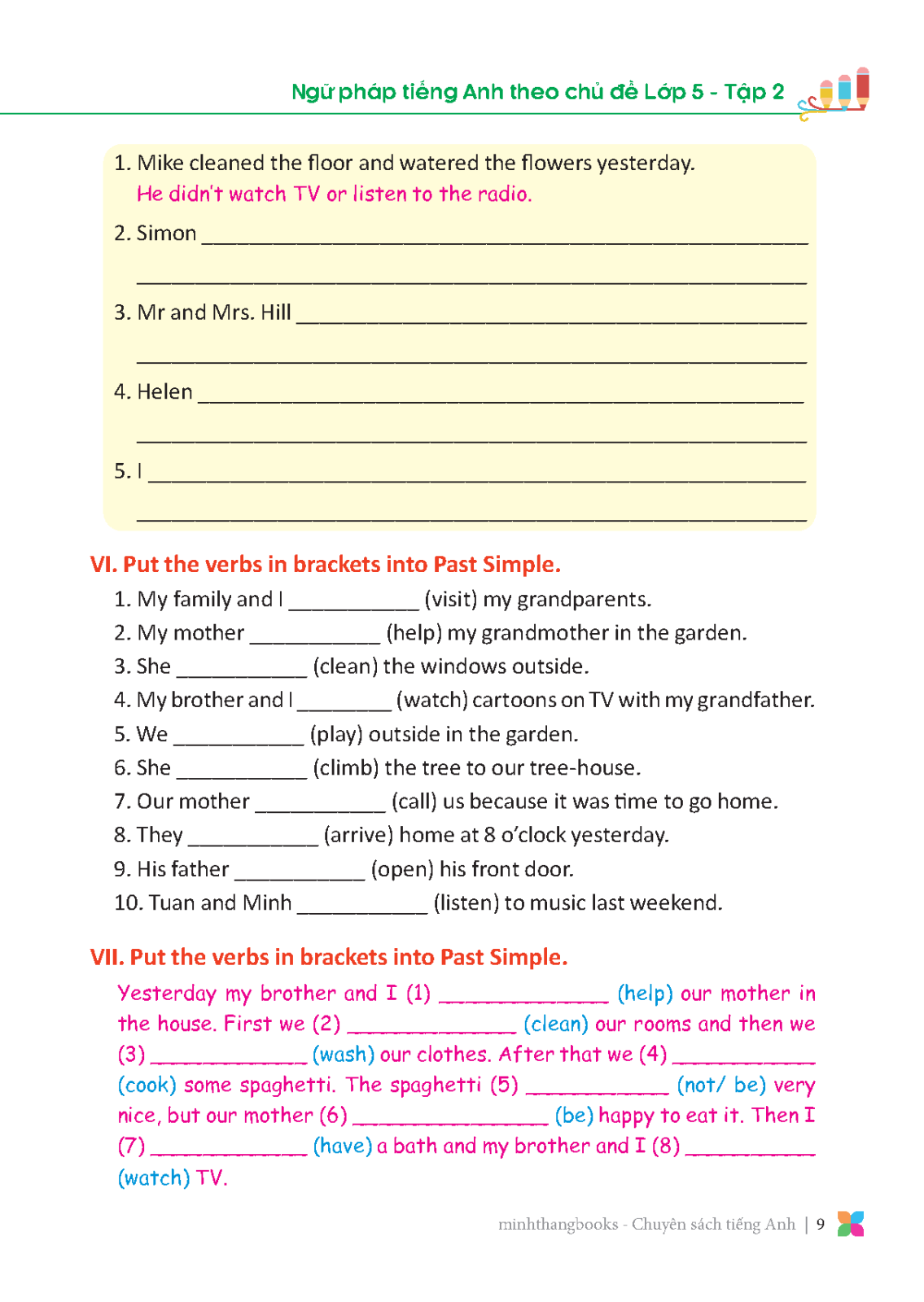 bộ primary grammar - ngữ pháp tiếng anh theo chủ đề lớp 5 - tập 2 (tái bản 2024) - Ảnh 6