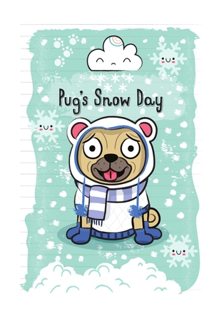 bộ pug's snow day: a branches book (diary of a pug #2), volume 2 - Ảnh 3