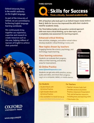 bộ q: skills for success: level 1: reading and writing student book with iq online practice - 3rd edition - Ảnh 10