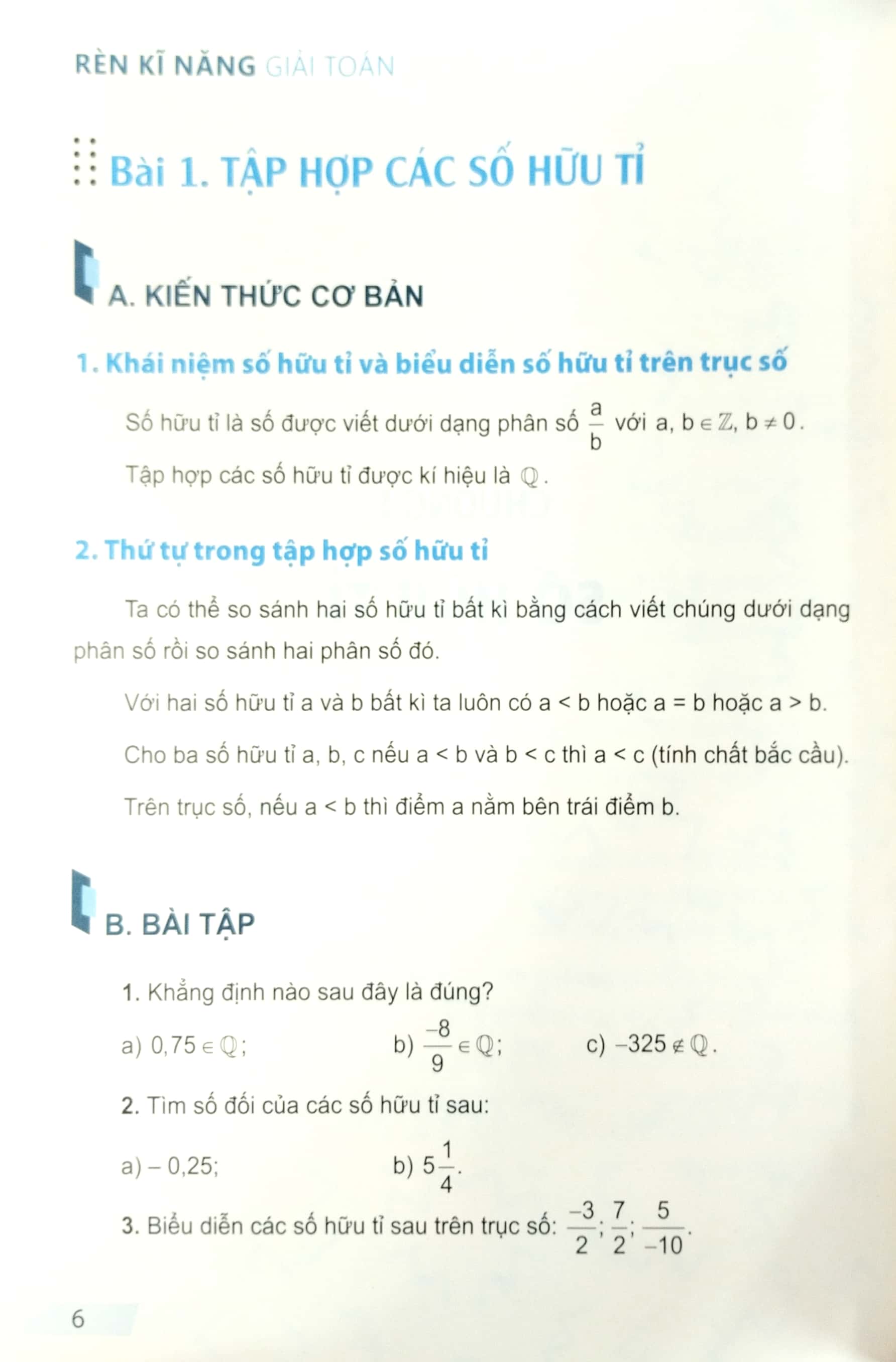 bộ rèn kĩ năng giải toán lớp 7 - tập 1 - Ảnh 5