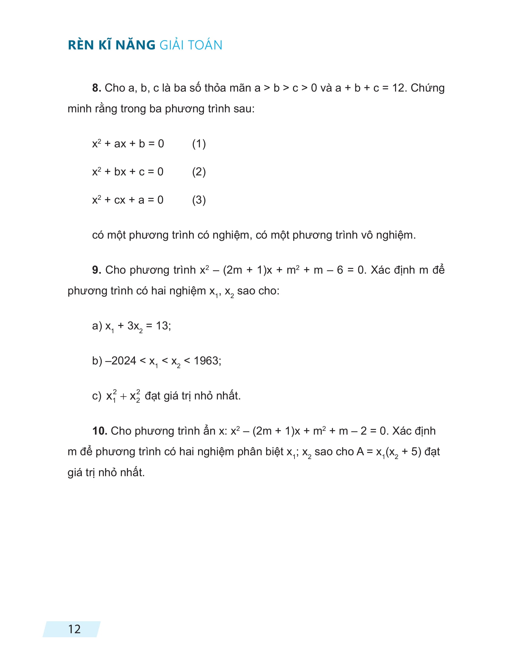 Bộ Rèn Kĩ Năng Giải Toán Lớp 9 - Tập 2 - Ảnh 13