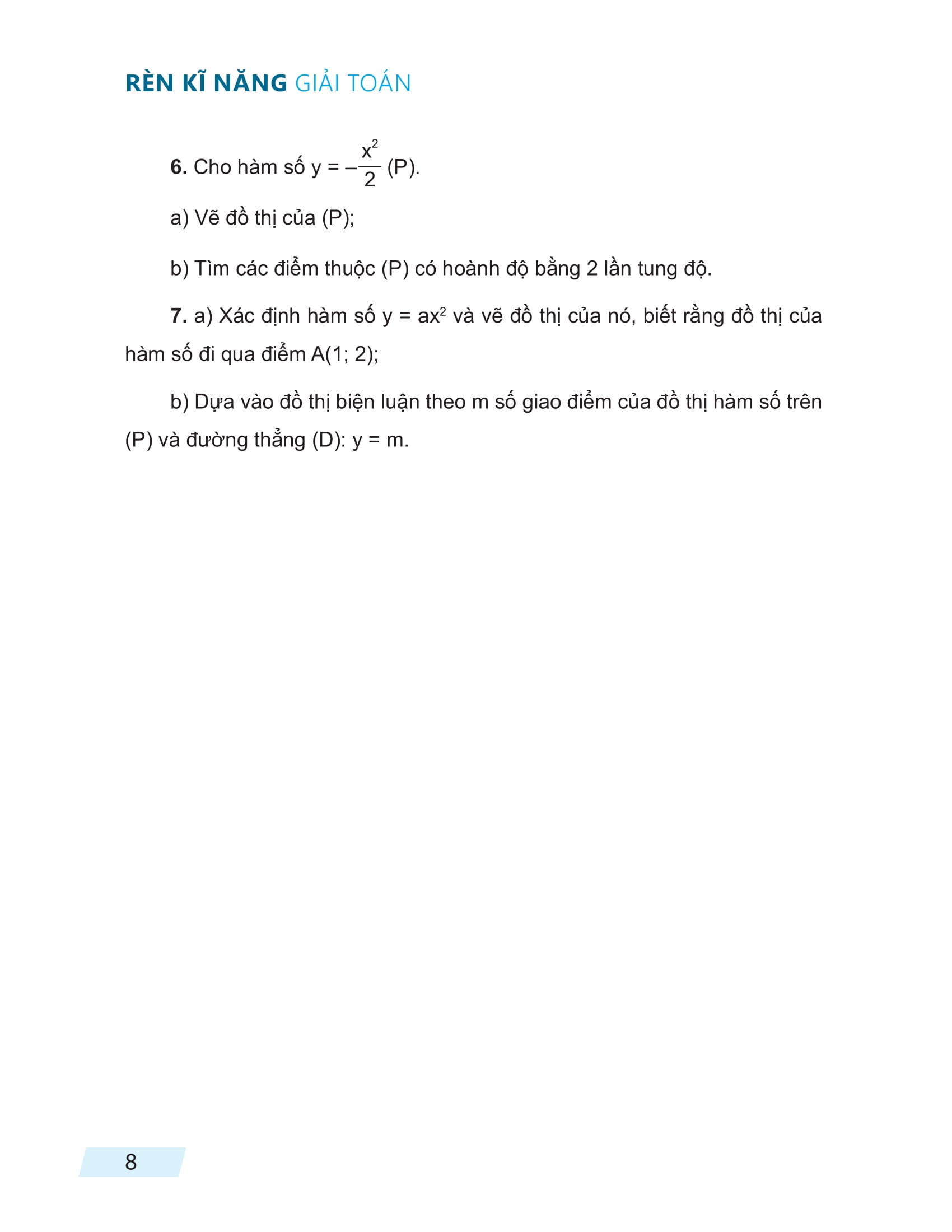 Bộ Rèn Kĩ Năng Giải Toán Lớp 9 - Tập 2 - Ảnh 9