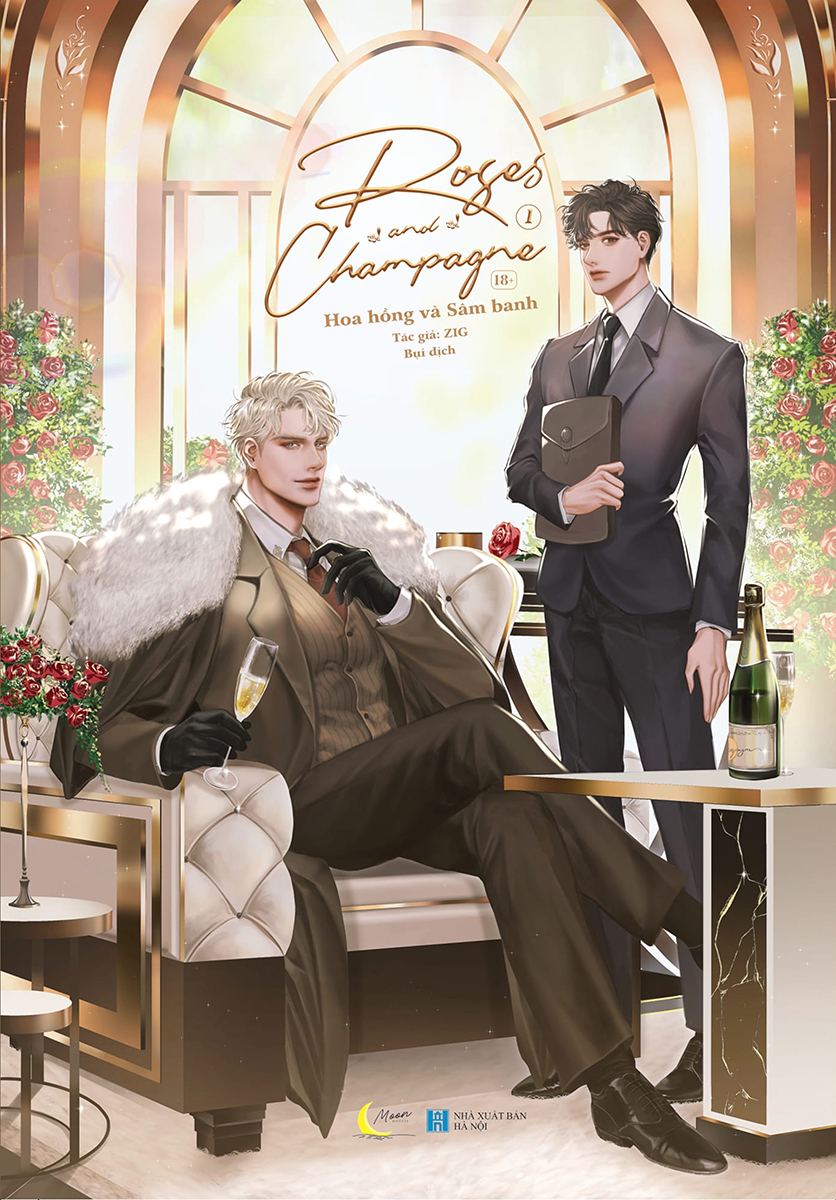 bộ roses and champagne - hoa hồng và sâm banh - tập 1 - tặng kèm postcard hai mặt bồi cứng + bookmark chibi bồi cứng - Ảnh 2