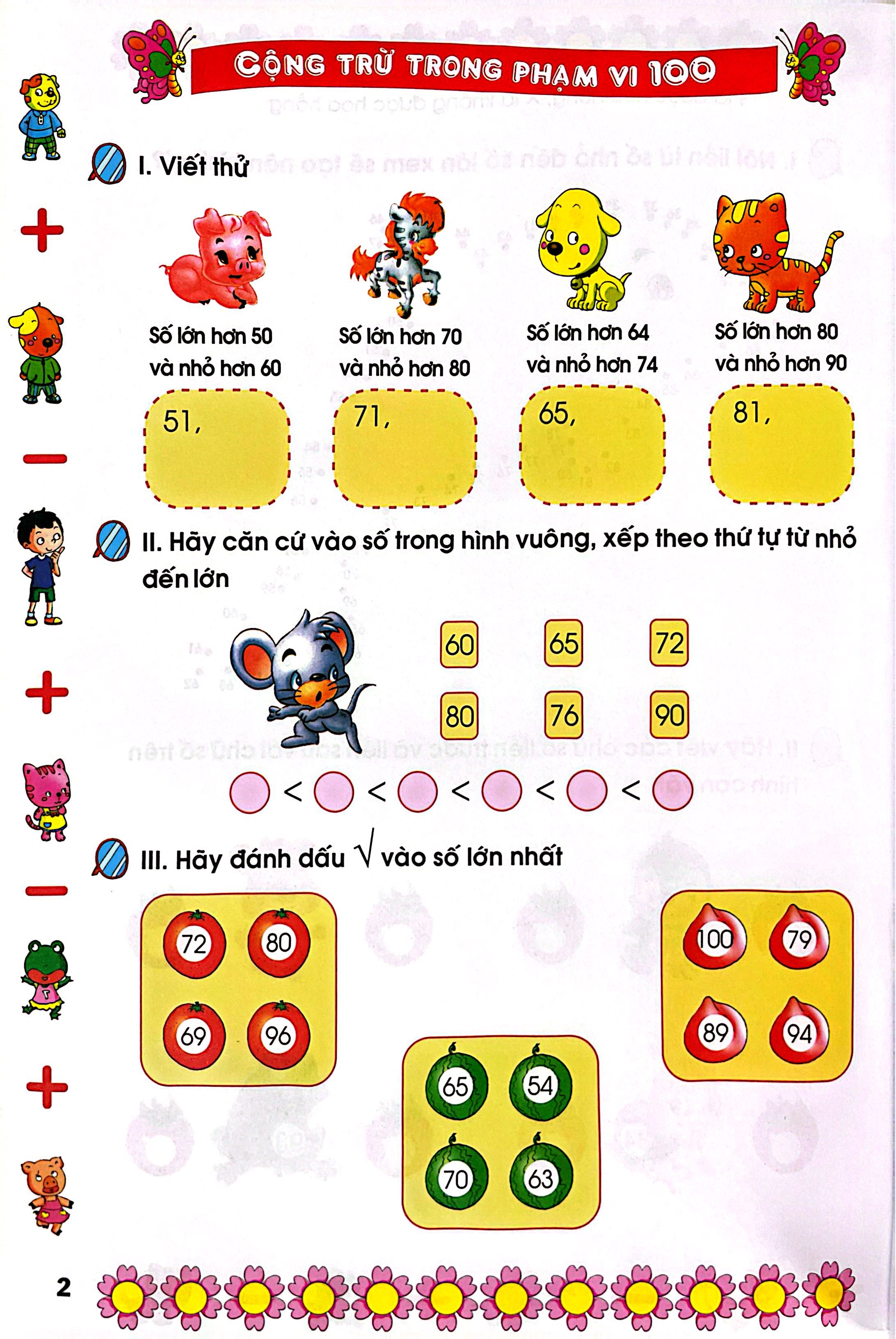 Bộ Sắc Màu Toán Học - Bé Học Toán - Cộng Trừ Trong Phạm Vi 100 (Tái Bản 2023) - Ảnh 5