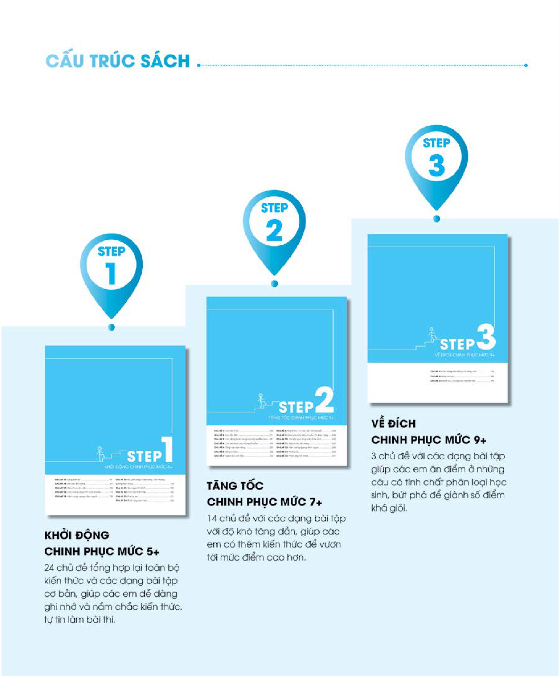 bộ sách 3 step khối a1 - tiết lộ bí quyết 3 bước đạt điểm 8+ toán - lý - anh - Ảnh 3