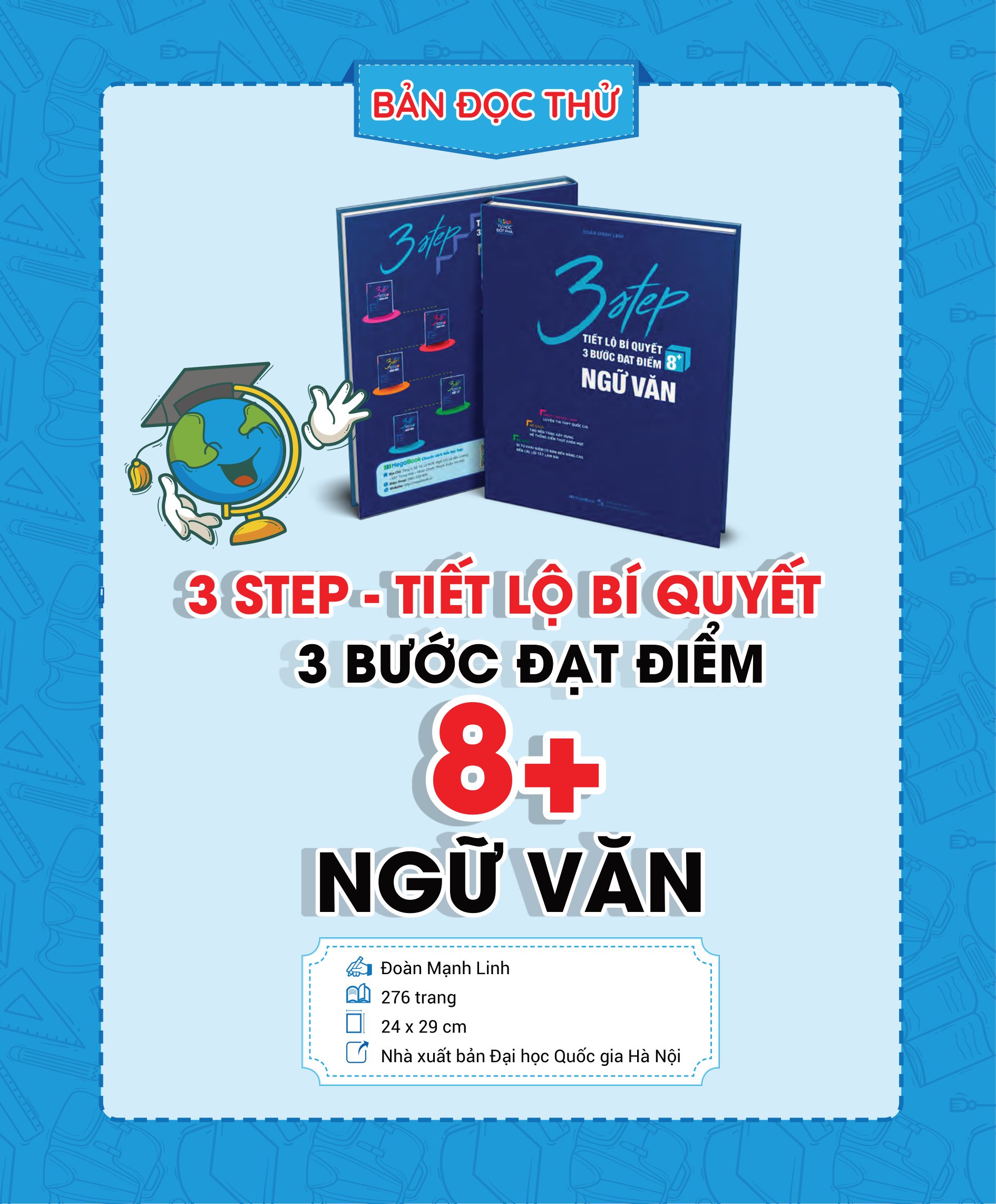 bộ sách 3 step khối d - tiết lộ bí quyết 3 bước đạt điểm 8+ toán - văn - anh - Ảnh 2