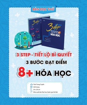 bộ sách 3 step khối d7 - tiết lộ bí quyết 3 bước đạt điểm 8+ toán - hóa - anh - Ảnh 2