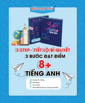 bộ sách 3 step khối d7 - tiết lộ bí quyết 3 bước đạt điểm 8+ toán - hóa - anh - Ảnh 7