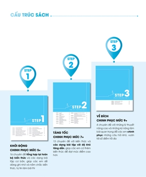 bộ sách 3 step khối d7 - tiết lộ bí quyết 3 bước đạt điểm 8+ toán - hóa - anh - Ảnh 8