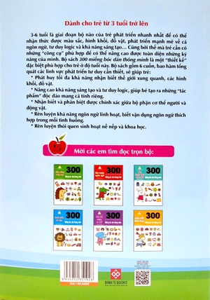 bộ sách 300 miếng bóc dán thông minh (bộ 6 cuốn) - Ảnh 9