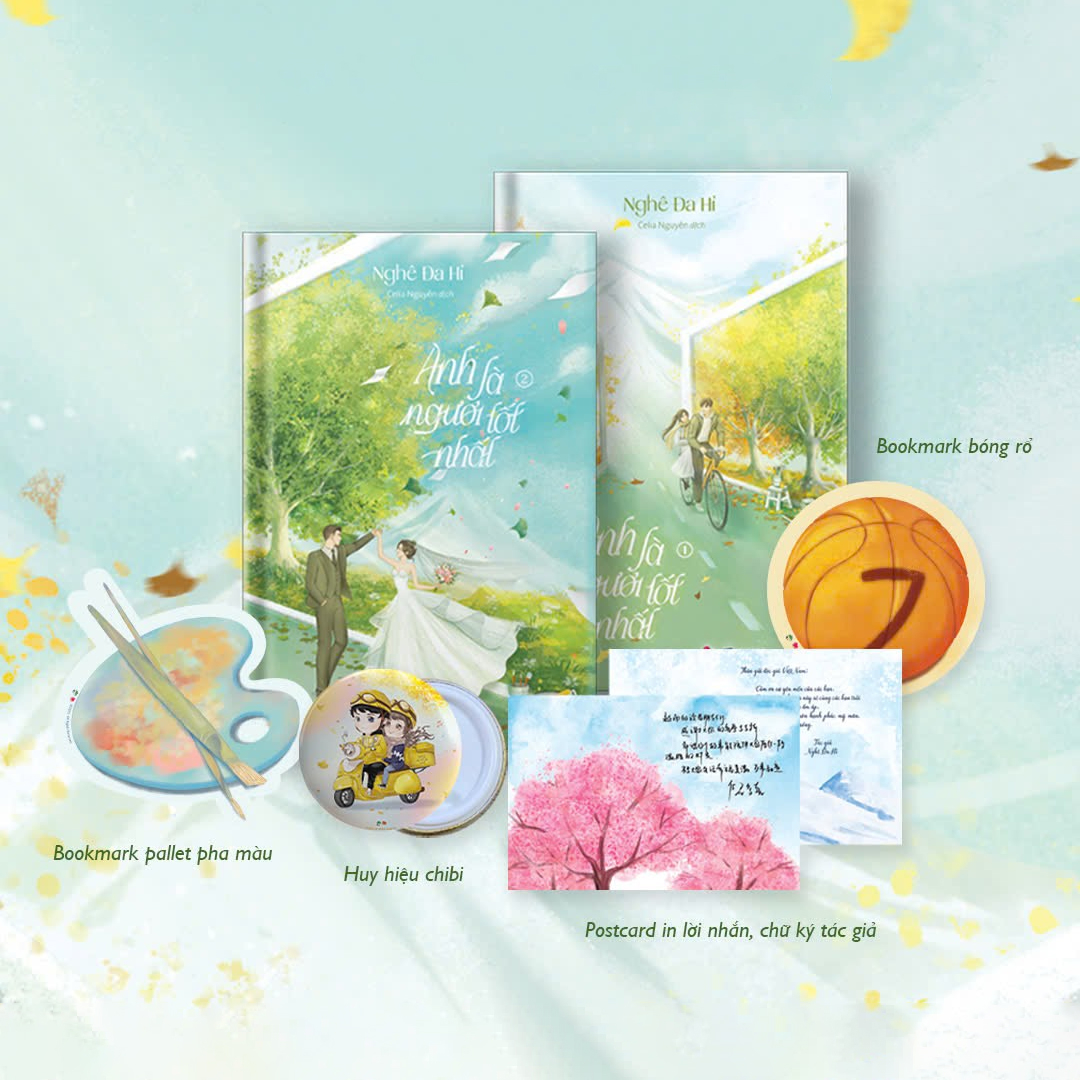 Bộ Sách Anh Là Người Tốt Nhất - Tập 1 + Tập 2 (Bộ 2 Tập) - Bản Đặc Biệt - Tặng Kèm Bookmark Pallet Pha Màu + Bookmark Bóng Rổ + Postcard + Huy Hiệu Chibi - Ảnh 2