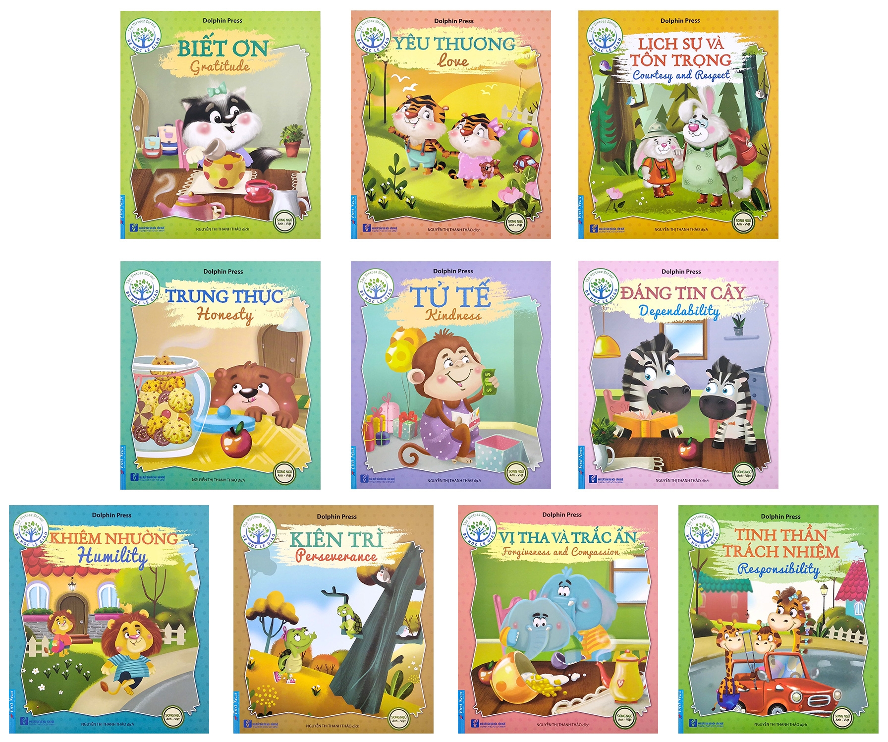 bộ sách bé học lễ giáo - song ngữ anh việt (tái bản) - bộ 10 quyển - Ảnh 2