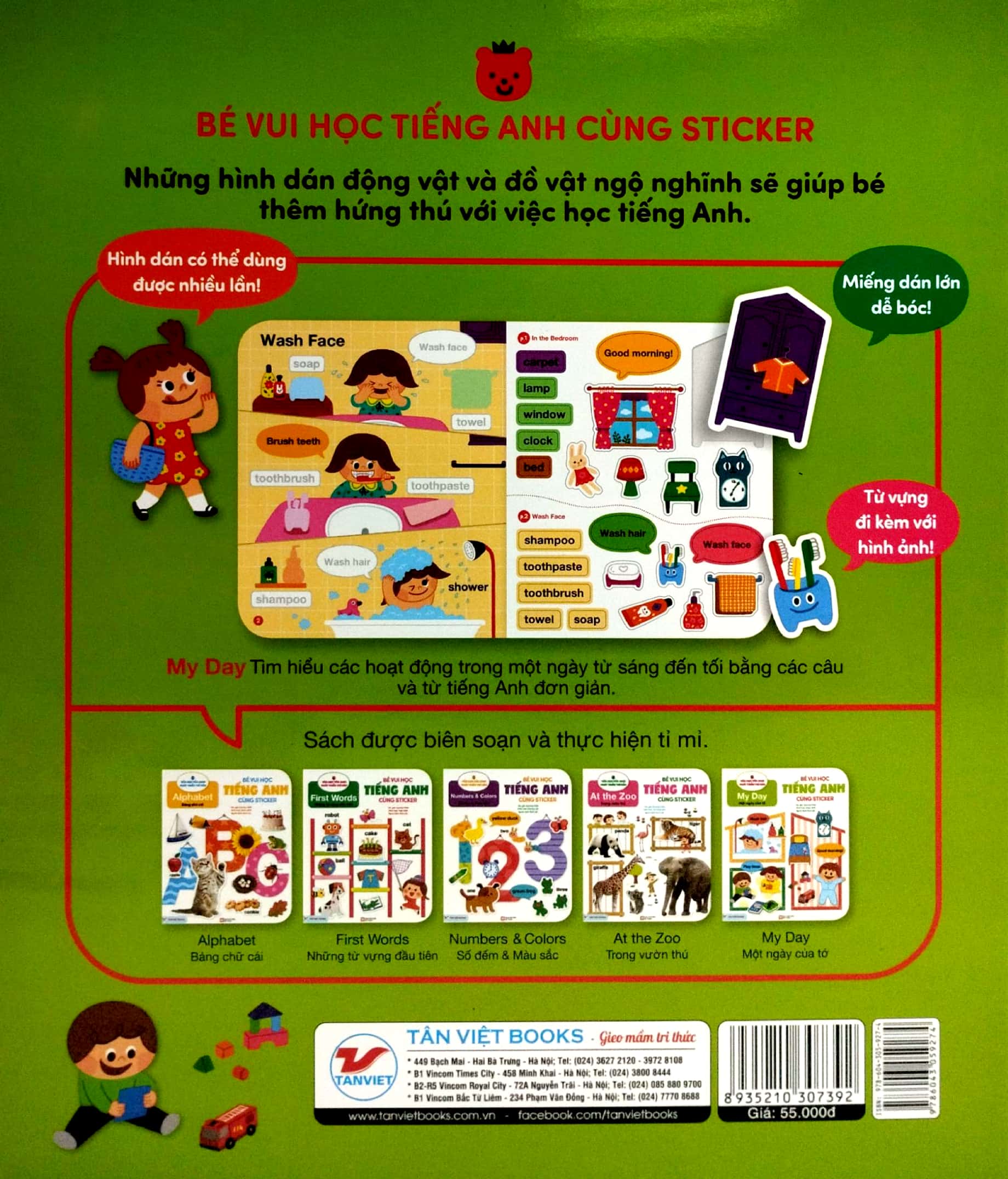 bộ sách bé vui học tiếng anh cùng sticker (bộ 5 cuốn) (tái bản 2023) - Ảnh 9