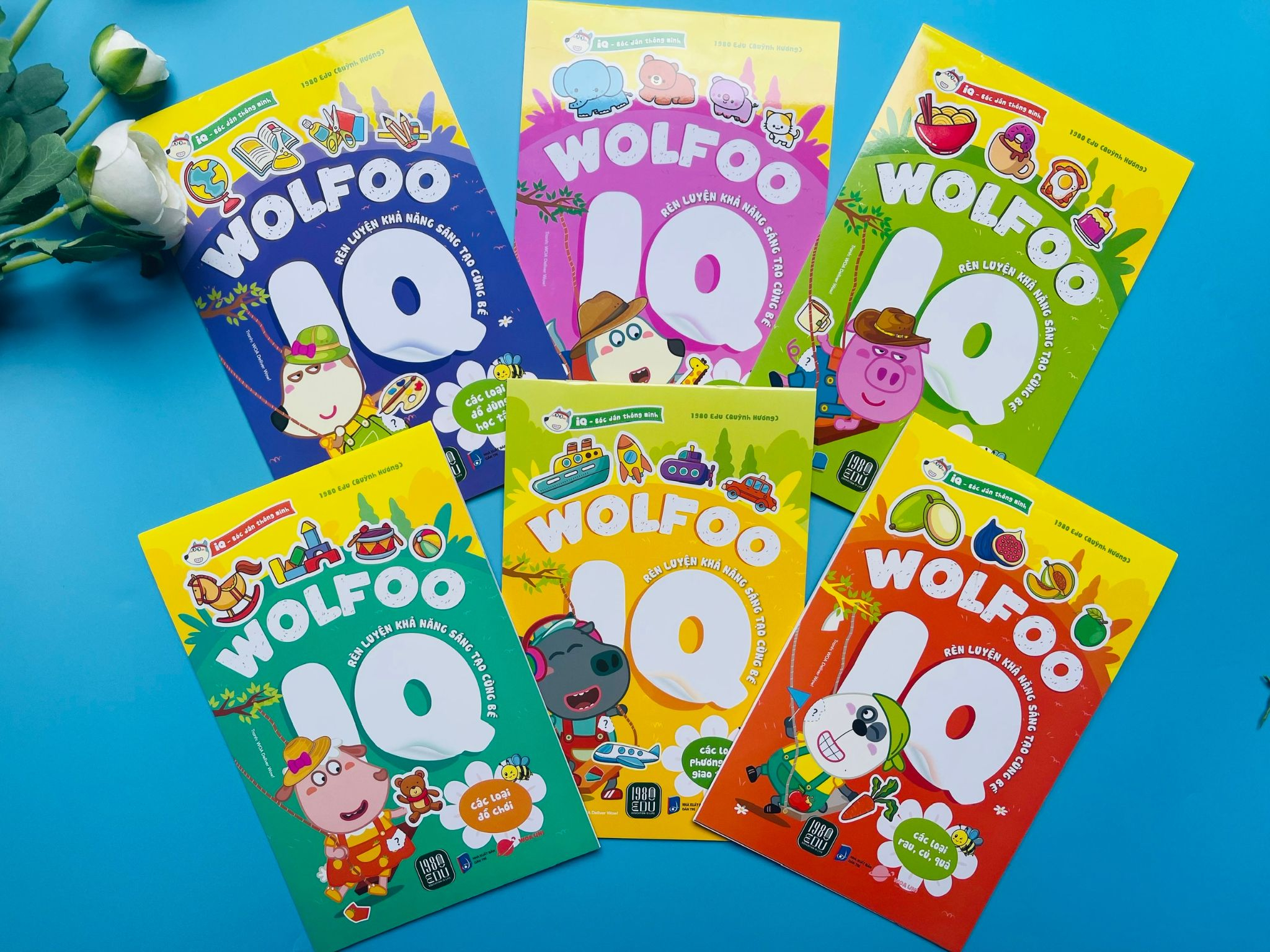 bộ sách bóc dán thông minh - wolfoo iq rèn luyện khả năng sáng tạo cùng bé (bộ 6 cuốn) - Ảnh 3