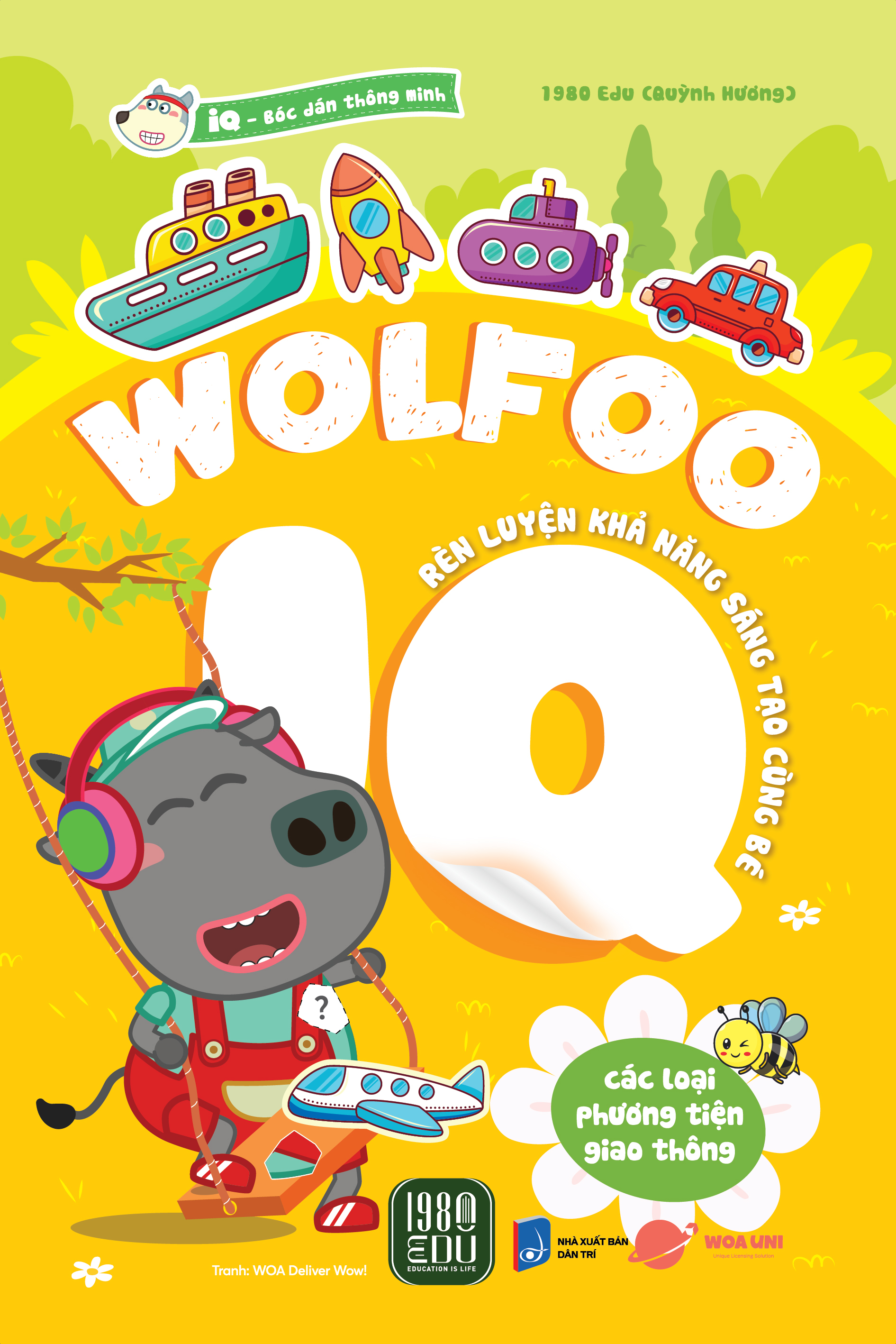 bộ sách bóc dán thông minh - wolfoo iq rèn luyện khả năng sáng tạo cùng bé (bộ 6 cuốn) - Ảnh 4