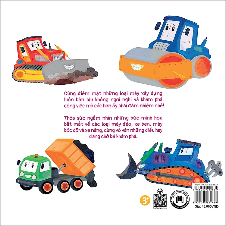 bộ sách busy machines + puzzle activity - digger: máy đào đất (song ngữ anh - việt) - kèm mô hình lắp ghép - Ảnh 7