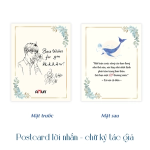 bộ sách cá voi cô đơn - tập 1 - 3 (bộ 3 tập) - bản đặc biệt - tặng kèm bookmark cá voi + bookmark trứng + thiệp cưới + postcard in chữ ký tác giả + standee - Ảnh 8