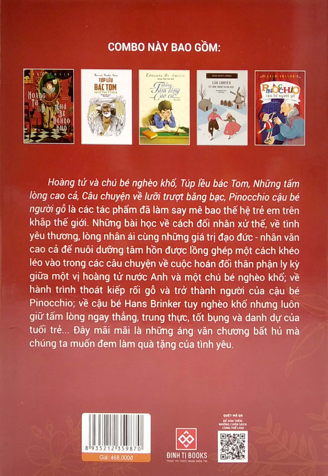 bộ sách các tác phẩm văn học kinh điển hay nhất dành cho thiếu nhi - những tâm hồn cao thượng (bộ 5 cuốn) - Ảnh 11