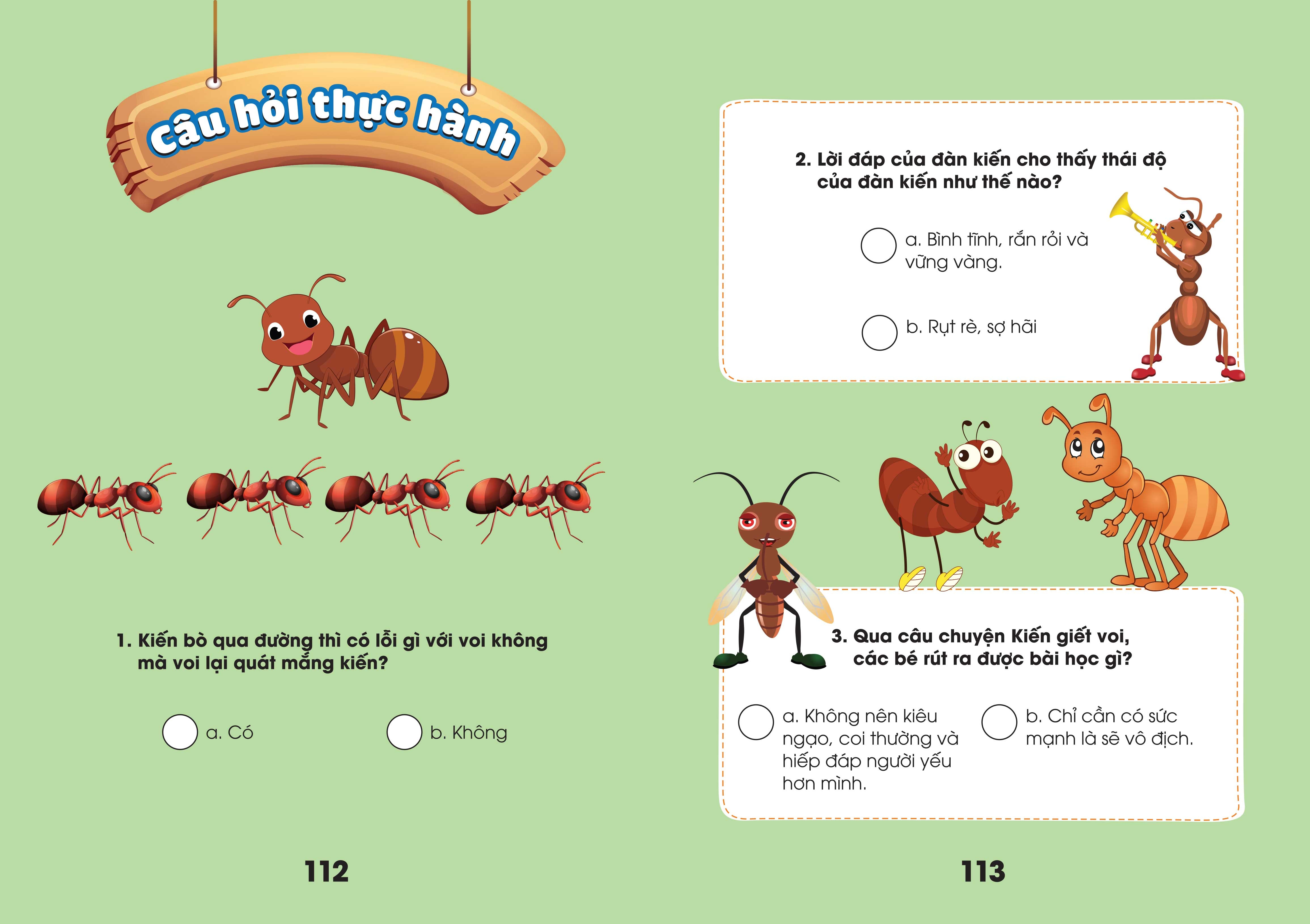 bộ sách cho bé học chữ - truyện ngụ ngôn và câu hỏi thực hành ý nghĩa - tập 2 - Ảnh 13