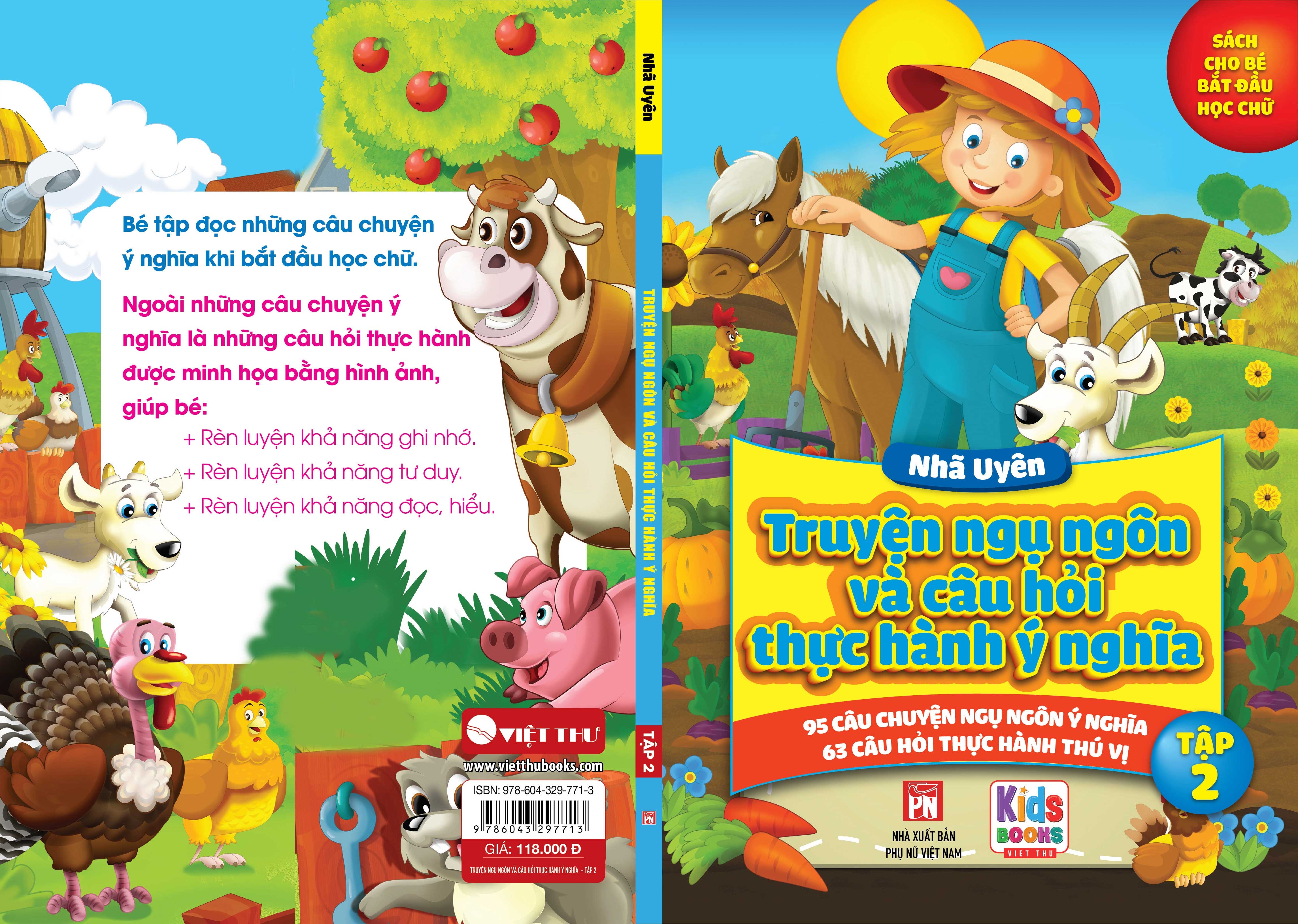 bộ sách cho bé học chữ - truyện ngụ ngôn và câu hỏi thực hành ý nghĩa - tập 2 - Ảnh 2
