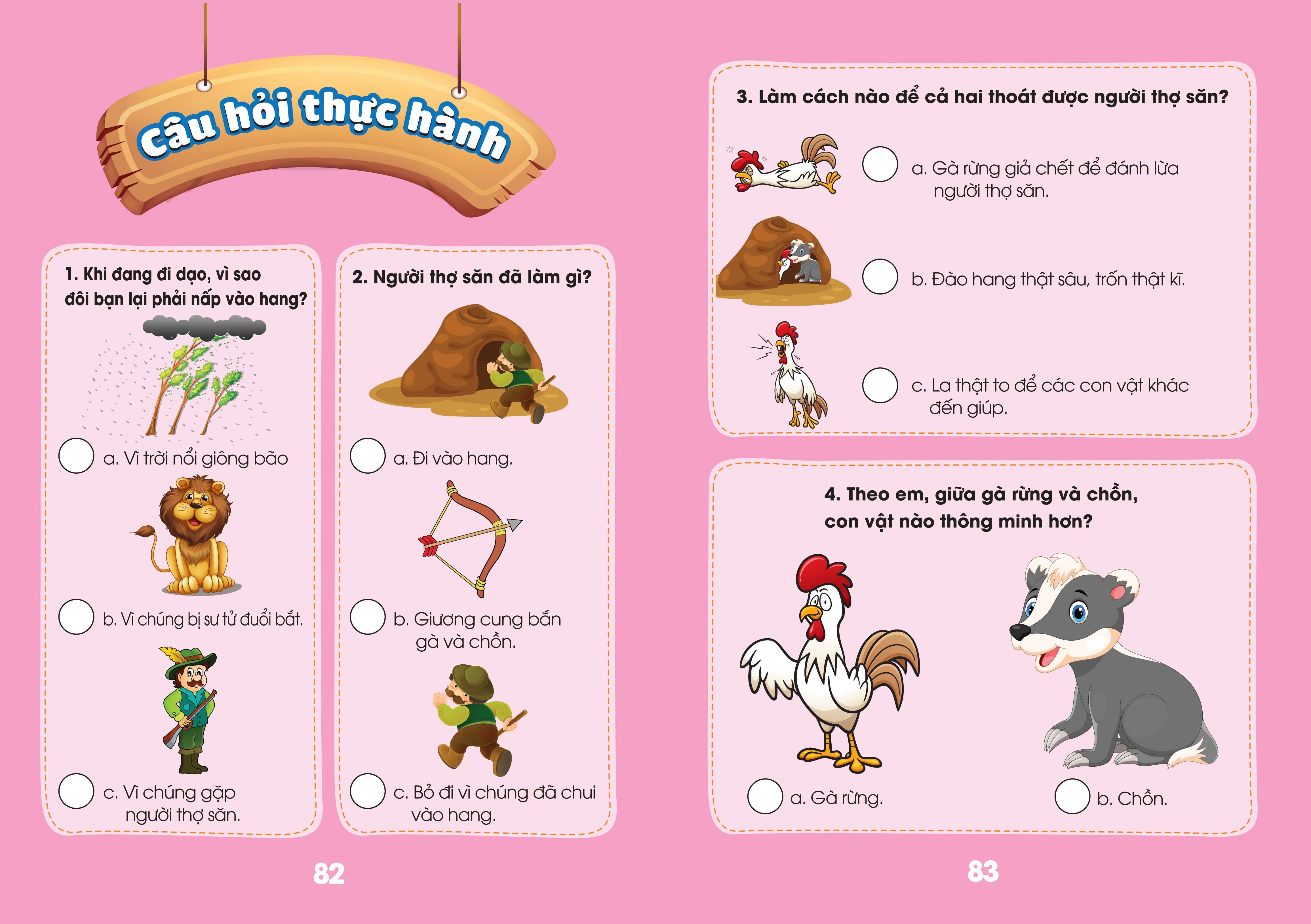 bộ sách cho bé học chữ - truyện ngụ ngôn và câu hỏi thực hành ý nghĩa - tập 2 - Ảnh 9